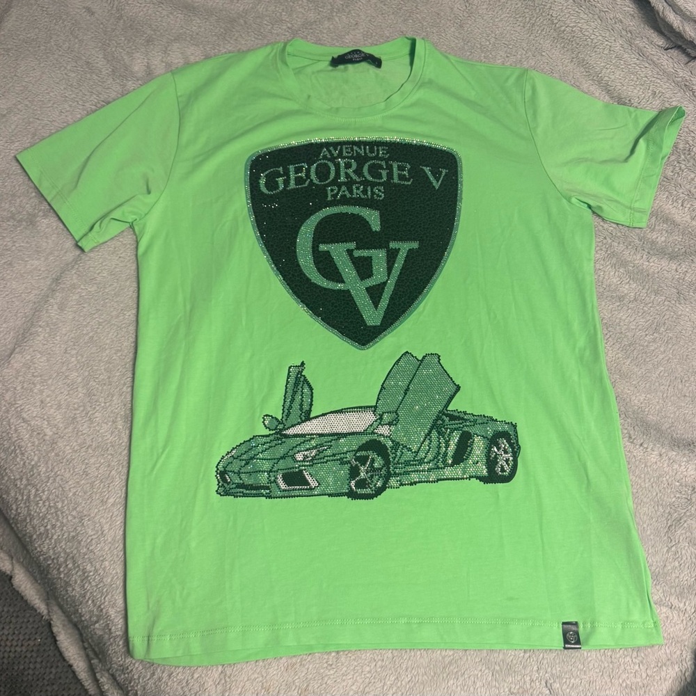 Avenue George V Paris Men’s Rhinestone Lamborghini tee